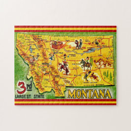 Montana Vintage Map 11x14 Puzzle