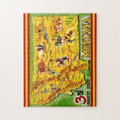 Montana Vintage Map 11x14 Puzzle (Vertikal)