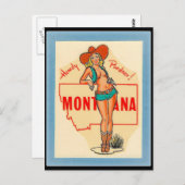MONTANA VINTAGE REISE POSTCARD POSTKARTE (Vorne/Hinten)