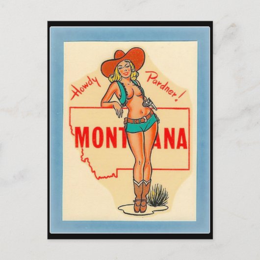 MONTANA VINTAGE REISE POSTCARD POSTKARTE (Vorderseite)