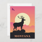 Montana Vintage Reise Postkarte (Vorne/Hinten)