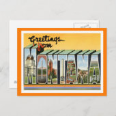 Montana Vintage Reise Postkarte (Vorne/Hinten)