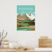 Montana Vintage Reiseplakat Poster (Küche)