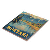 Montana Vintage-Reiseposter Fliese (Seite)
