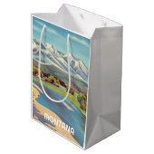 Montana Vintage Reisestil Mittlere Geschenktüte (Rückseite Schrägansicht)