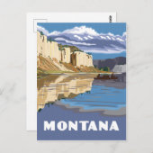 Montana Vintage Reisestil Postkarte (Vorne/Hinten)