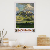 Montana Vintage Travel Poster (Küche)