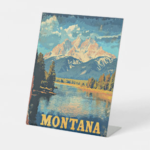 Montana Vintage Travel Poster Sockelschild