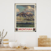 Montana Vintage Travel Poster und Retro Prints (Küche)