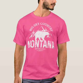 Montana Vintager Grizzi Bär Camping Wandern T-Shirt