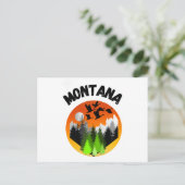 Montana Vögel, Berge und Bäume. Outdoorsmen Postkarte (Stehend Vorderseite)