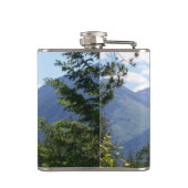 Montana Wald und Gebirge Landschaftliche Aussicht Flachmann (Rückseite)