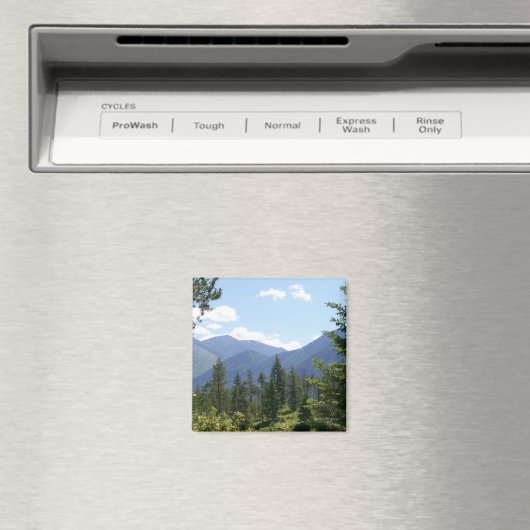 Montana Wald und Gebirge Landschaftliche Aussicht Magnet (In Situ (Geschirrspüler))