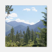 Montana Wald und Gebirge Landschaftliche Aussicht Magnet (Vorne)