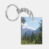 Montana Wald und Gebirge Landschaftliche Aussicht Schlüsselanhänger (Vorderseite links)