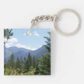 Montana Wald und Gebirge Landschaftliche Aussicht Schlüsselanhänger (Rückseite)