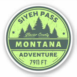 Montana-Wanderwege nach Siyepass Aufkleber