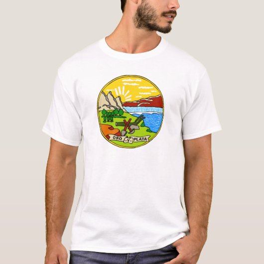 Montana-Wappen, amerikanischer T - Shirt (Vorderseite)