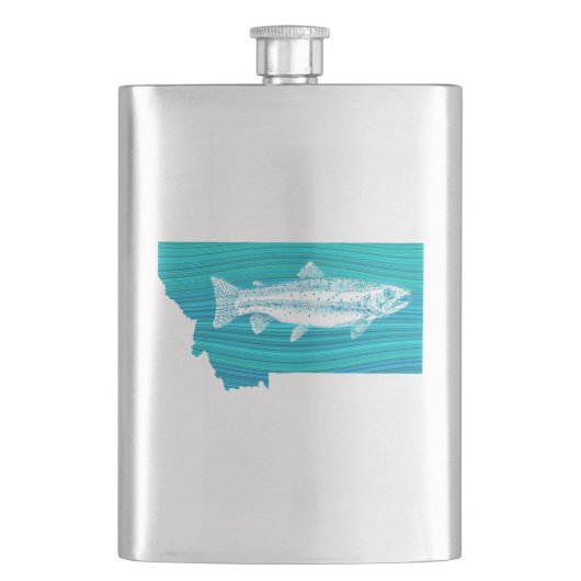 Montana Wave Fishing Flachmann (Vorderseite)