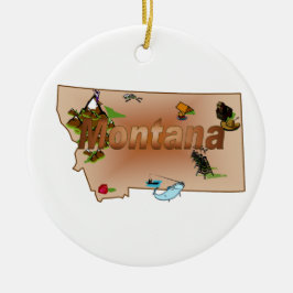 Montana-Weihnachtsbaum-Verzierung Keramik Ornament