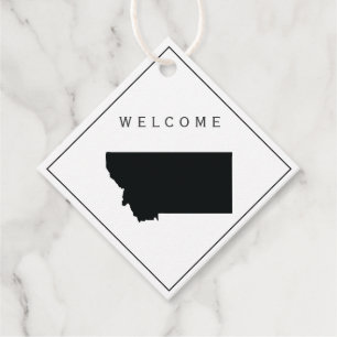 Montana Welcome Bag Geschenktag für Hochzeitstag Geschenkanhänger