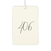 Montana White mit Black Area Code Air Freshener Autolufterfrischer (Vorderseite)