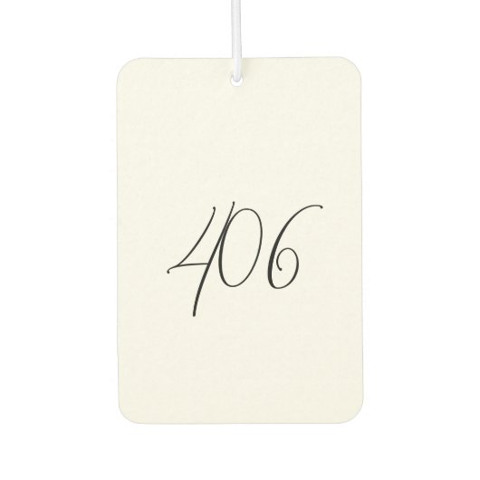 Montana White mit Black Area Code Air Freshener Autolufterfrischer (Vorderseite)