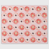 Montana-Wildblumen in rosa Wrapping Paper Geschenkpapier (Flach)