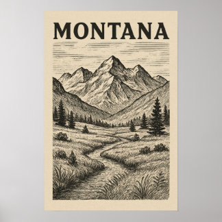 Montana-Wildnis Poster