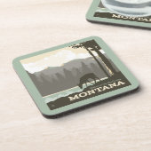 Montana | Willkommen im Big Sky Country Getränkeuntersetzer (Linke Seite)