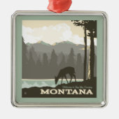 Montana | Willkommen im Big Sky Country Ornament Aus Metall (Vorne)