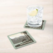 Montana | Willkommen im Big Sky Country Rechteckiger Pappuntersetzer (Vor Ort)