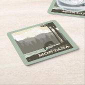 Montana | Willkommen im Big Sky Country Rechteckiger Pappuntersetzer (angewinkelt)