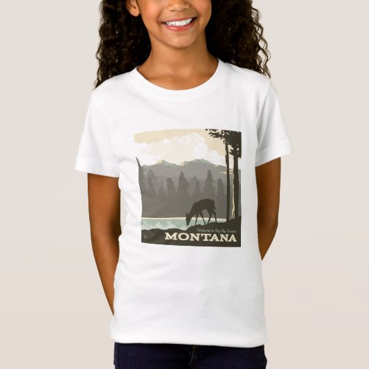 Montana | Willkommen im Big Sky Country T-Shirt (Vorderseite)