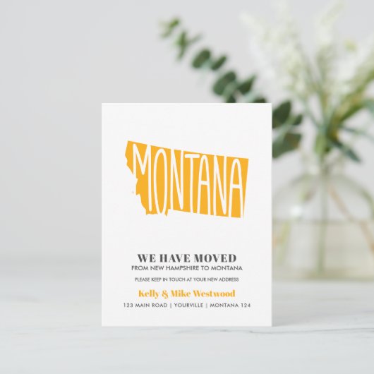 MONTANA Wir haben neue Adresse Neue Zuhause Postka Postkarte (Stehend Vorderseite)