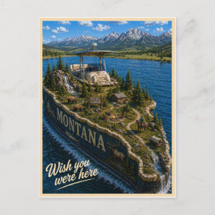 Montana Wish You Were Here State-Serie Postkarte