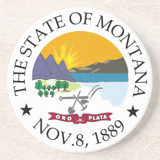Montana-Zeichen Getränkeuntersetzer (Vorne)