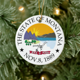 Montana-Zeichen Keramik Ornament