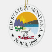 Montana-Zeichen Keramik Ornament (Links)