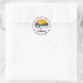 Montana-Zeichen Runder Aufkleber (Tasche)