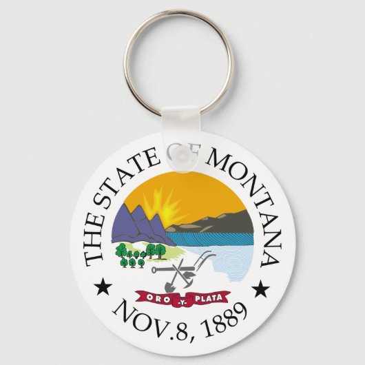 Montana-Zeichen Schlüsselanhänger (Vorderseite)