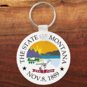 Montana-Zeichen Schlüsselanhänger (Vorderseite)