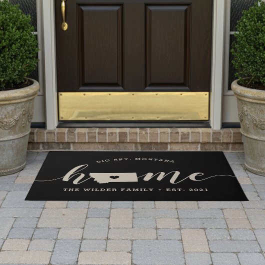 Montana Zuhause Staat Personalisiert Fußmatte
