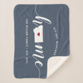 Montana Zuhause Staat Personalisiert Sherpadecke (Vorderseite)