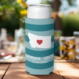 Montana Zuhause Staat Stadtkarte - Custom Wedding Selters Dosenkühler