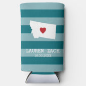 Montana Zuhause Staat Stadtkarte - Custom Wedding Selters Dosenkühler (Vorderseite)