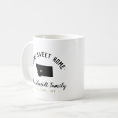 Montana Zuhause Sweet Zuhause Family Monogram Tass Kaffeetasse (Vorderseite Links)