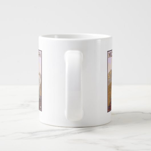 MontanaBergsee Reiten Jumbo-Tasse (Rückseite)