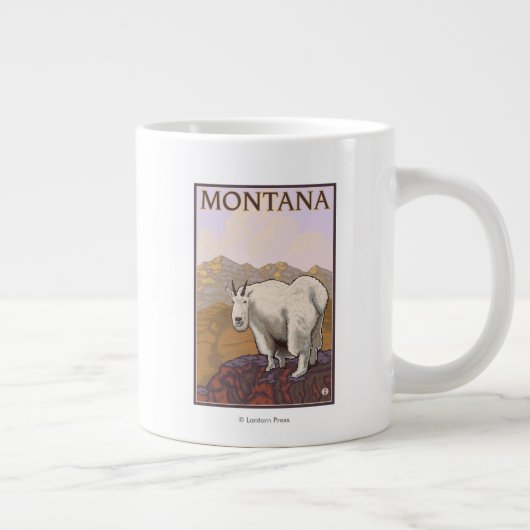 MontanaBergsee Reiten Jumbo-Tasse (Rechts)