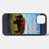 MontanaBison Vintage Travel Poster Case-Mate iPhone Hülle (Rückseite (Horizontal))